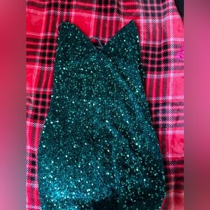 Green sparkly dress